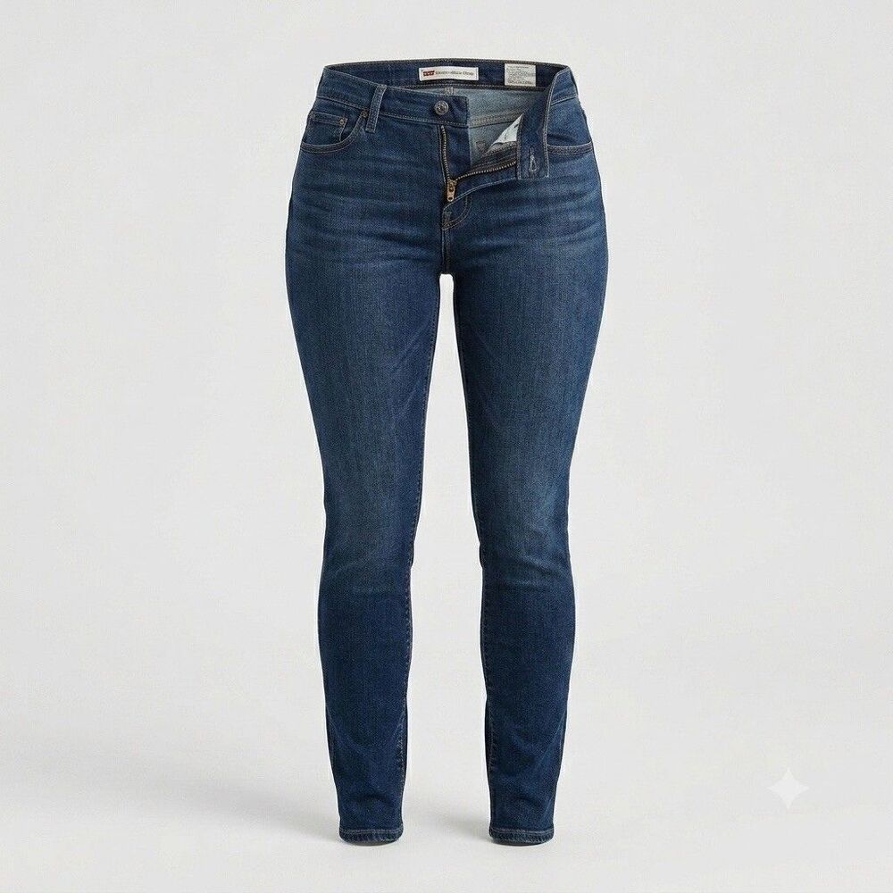 Levi's Classic Mid Rise Skinny Jeans Women's Size 30 (10M) Dark Wash Blue Denim